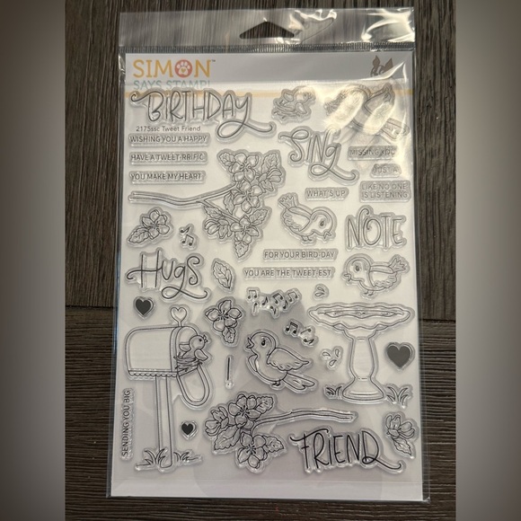 Tweet Friend Clear Stamps - NEW Simon Says Stamp - Picture 1 of 1